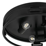 Modern 2/3 - Light Drum Crackle Glass Flush Mount - LightfixturesUAE