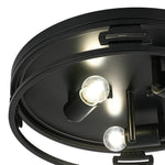 Modern 2/3 - Light Drum Crackle Glass Flush Mount - LightfixturesUAE