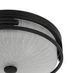 Modern 2/3 - Light Drum Crackle Glass Flush Mount - LightfixturesUAE