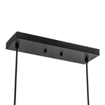 Modern 3 - Light Bell Gradient Grey Glass Linear Island Chandelier - LightfixturesUAE