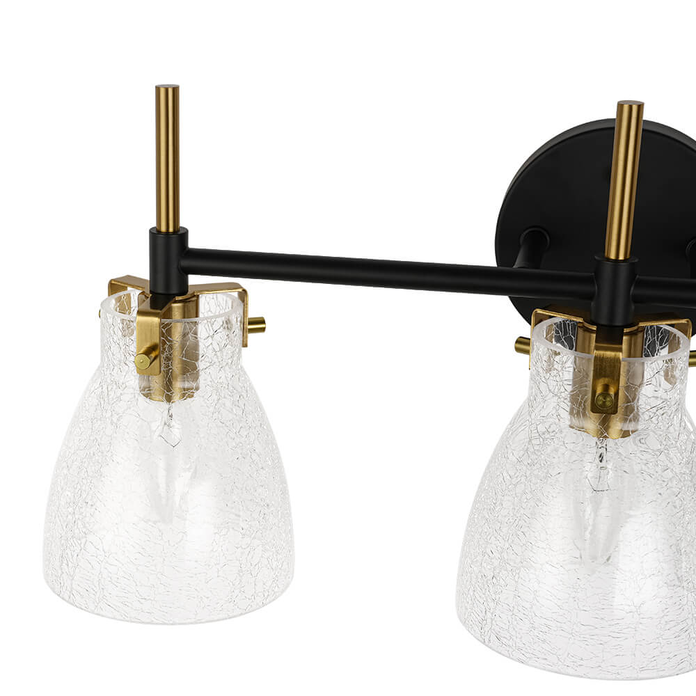 Modern 3 - Light Clear Glass Bathroom Vanity Wall Sconce - LightfixturesUAE