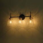 Modern 3 - Light Clear Glass Bathroom Vanity Wall Sconce - LightfixturesUAE