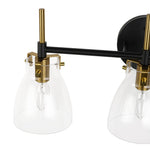 Modern 3 - Light Clear Glass Bathroom Vanity Wall Sconce - LightfixturesUAE