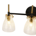 Modern 3 - Light Clear Glass Bathroom Vanity Wall Sconce - LightfixturesUAE
