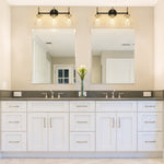 Modern 3 - Light Clear Glass Bathroom Vanity Wall Sconce - LightfixturesUAE