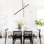Modern 3 - Light Cross Arms Sputnik LED Chandelier - LightfixturesUAE