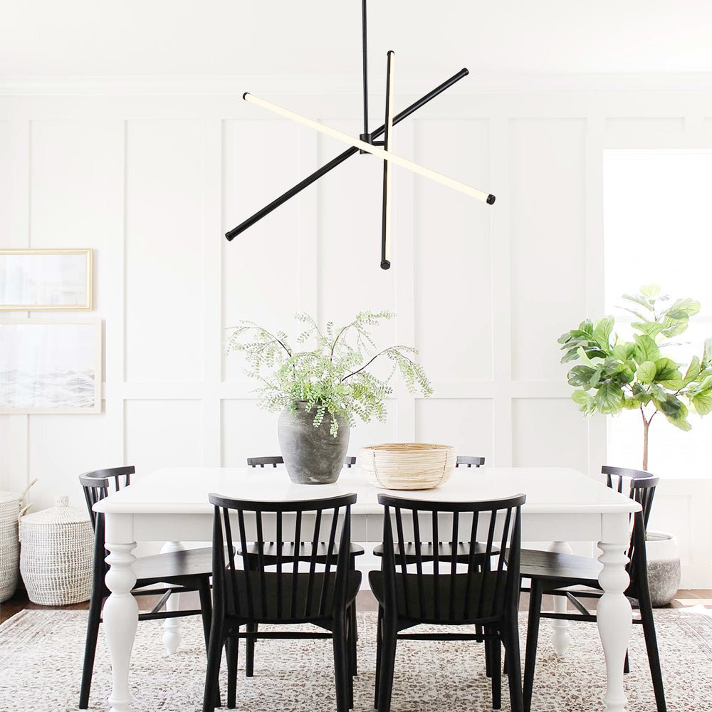 Modern 3 - Light Cross Arms Sputnik LED Chandelier - LightfixturesUAE