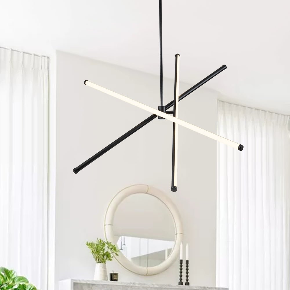 Modern 3 - Light Cross Arms Sputnik LED Chandelier - LightfixturesUAE