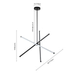 Modern 3 - Light Cross Arms Sputnik LED Chandelier - LightfixturesUAE