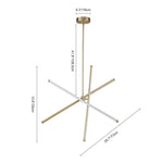 Modern 3 - Light Cross Arms Sputnik LED Chandelier - LightfixturesUAE