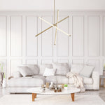 Modern 3 - Light Cross Arms Sputnik LED Chandelier - LightfixturesUAE