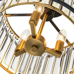Modern 3 - Light Crystal Semi Flush Mount Ceiling Light - LightfixturesUAE