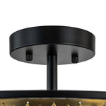 Modern 3 - Light Crystal Semi Flush Mount Ceiling Light - LightfixturesUAE