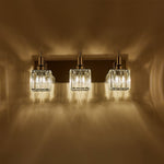 Modern 3 - Light Crystal Square Wall Sconce - LightfixturesUAE