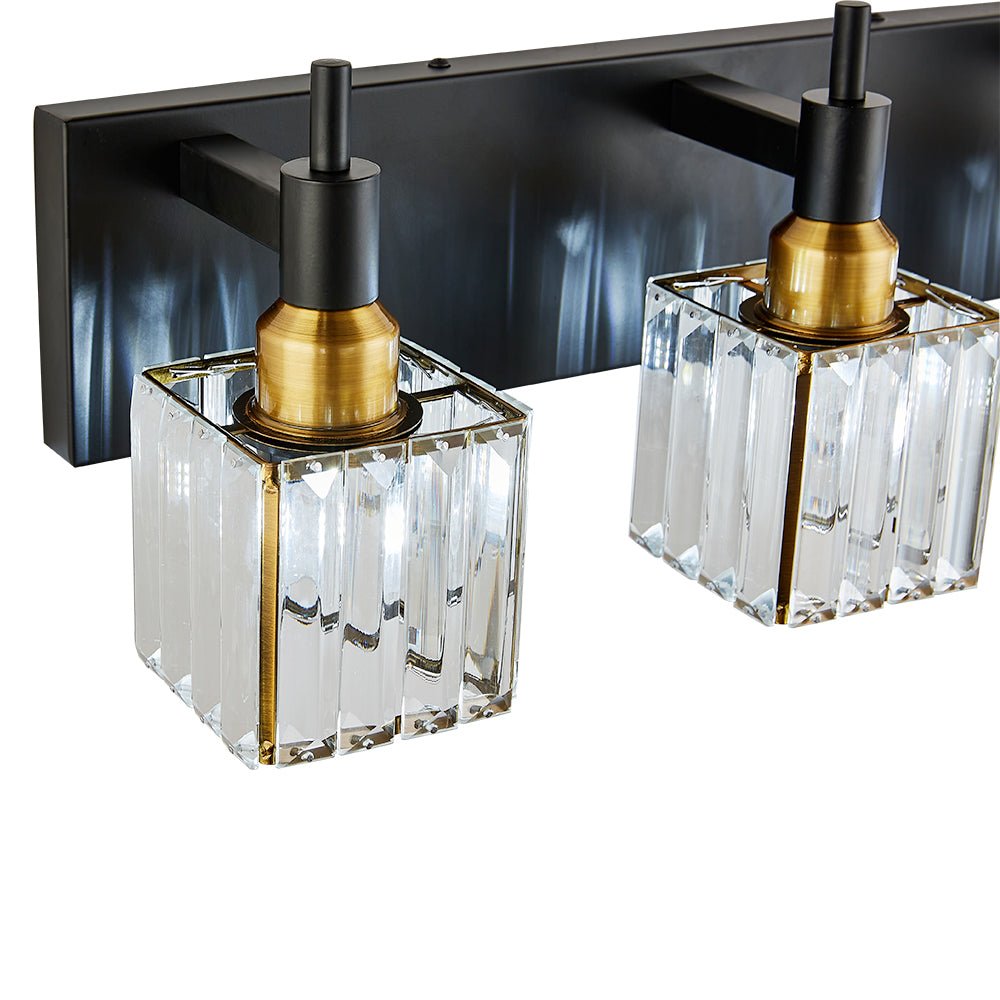 Modern 3 - Light Crystal Square Wall Sconce - LightfixturesUAE