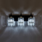 Modern 3 - Light Crystal Square Wall Sconce - LightfixturesUAE