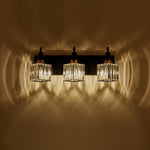 Modern 3 - Light Crystal Square Wall Sconce - LightfixturesUAE