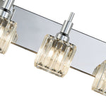 Modern 3 - Light Crystal Square Wall Sconce - LightfixturesUAE