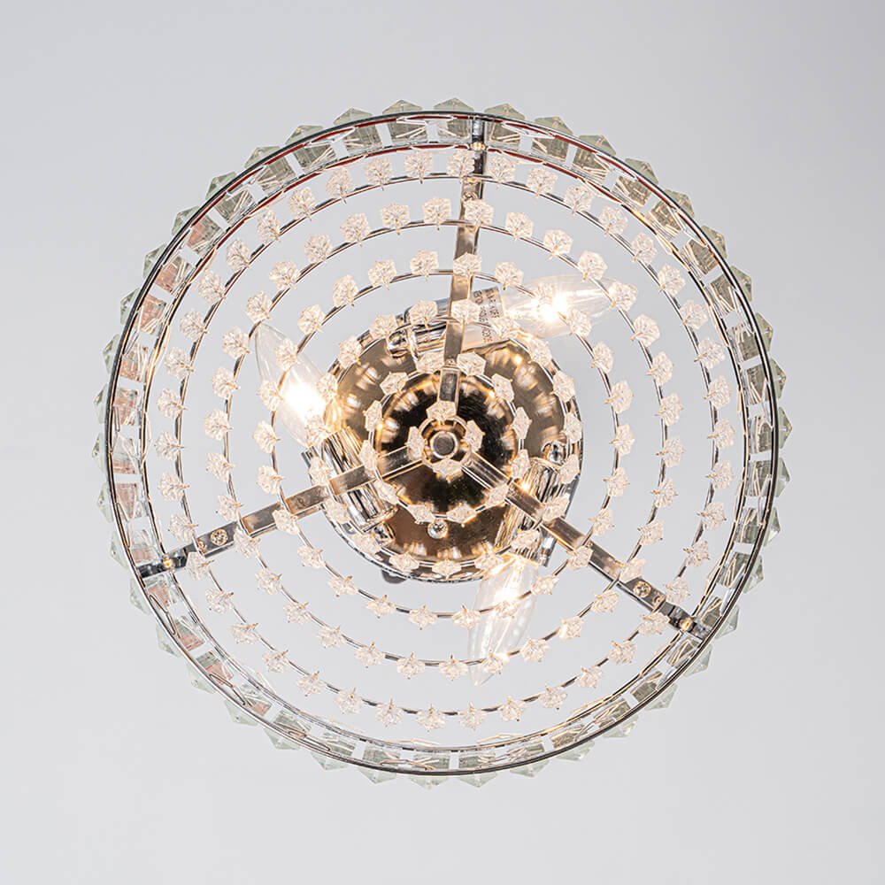 Modern 3 - Light Drum Crystal Flush Mount Light - LightfixturesUAE