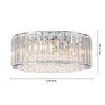 Modern 3 - Light Drum Crystal Flush Mount Light - LightfixturesUAE