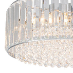 Modern 3 - Light Drum Crystal Flush Mount Light - LightfixturesUAE