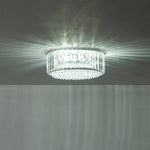 Modern 3 - Light Drum Crystal Flush Mount Light - LightfixturesUAE