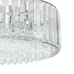 Modern 3 - Light Drum Crystal Flush Mount Light - LightfixturesUAE