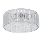 Modern 3 - Light Drum Crystal Flush Mount Light - LightfixturesUAE