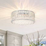 Modern 3 - Light Drum Crystal Flush Mount Light - LightfixturesUAE