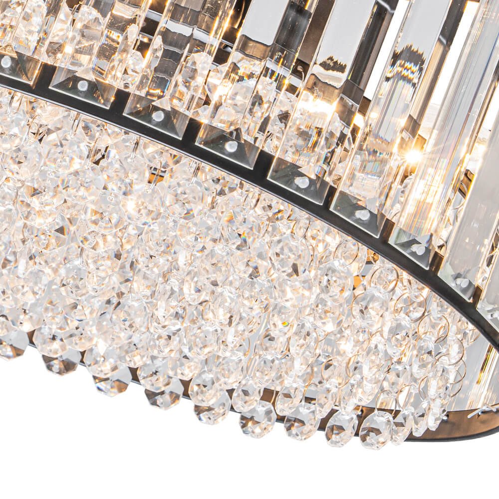Modern 3 - Light Drum Crystal Flush Mount Light - LightfixturesUAE