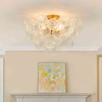 Modern 3 - Light Glass Bubble Semi Flush Mount Ceiling Light - LightfixturesUAE