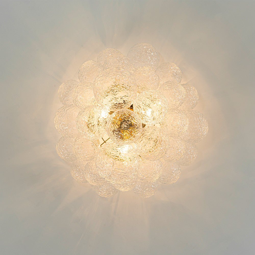 Modern 3 - Light Glass Bubble Semi Flush Mount Ceiling Light - LightfixturesUAE