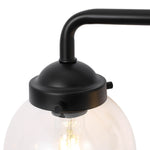 Modern 3 - Light Glass Matte Black Vanity Light - LightfixturesUAE