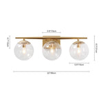 Modern 3 - Light Glass Wall Sconce - LightfixturesUAE