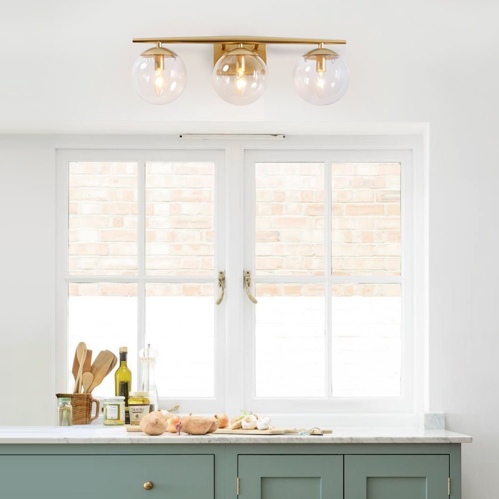 Modern 3 - Light Glass Wall Sconce - LightfixturesUAE