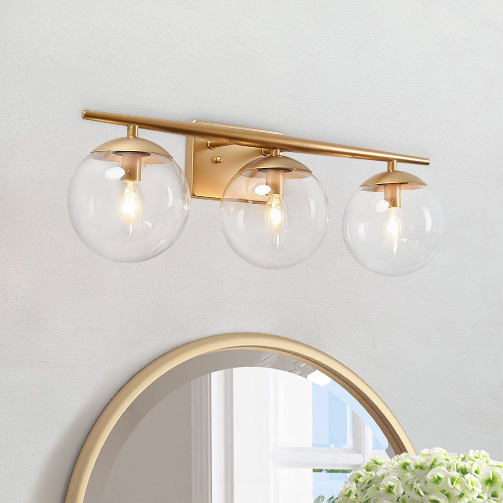 Modern 3 - Light Glass Wall Sconce - LightfixturesUAE