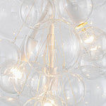 Modern 3 - Light Grape Cluster Clear Glass Chandelier - LightfixturesUAE