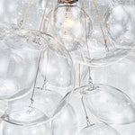 Modern 3 - Light Grape Cluster Clear Glass Chandelier - LightfixturesUAE