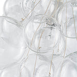 Modern 3 - Light Grape Cluster Clear Glass Chandelier - LightfixturesUAE