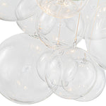 Modern 3 - Light Grape Cluster Clear Glass Chandelier - LightfixturesUAE