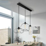 Modern 3 Light Linear Cluster Glass Pendant Light - LightfixturesUAE