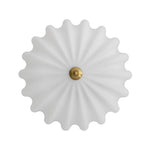 Modern 3 - Light Milky White Daisy Glass Semi - Flush Ceiling Light - LightfixturesUAE