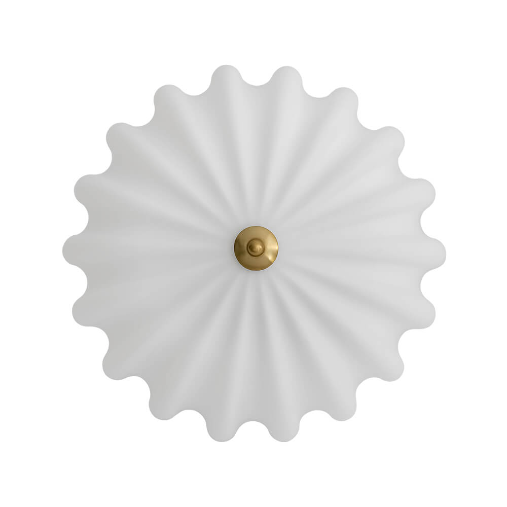 Modern 3 - Light Milky White Daisy Glass Semi - Flush Ceiling Light - LightfixturesUAE