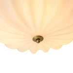 Modern 3 - Light Milky White Daisy Glass Semi - Flush Ceiling Light - LightfixturesUAE