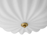 Modern 3 - Light Milky White Daisy Glass Semi - Flush Ceiling Light - LightfixturesUAE