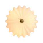 Modern 3 - Light Milky White Daisy Glass Semi - Flush Ceiling Light - LightfixturesUAE