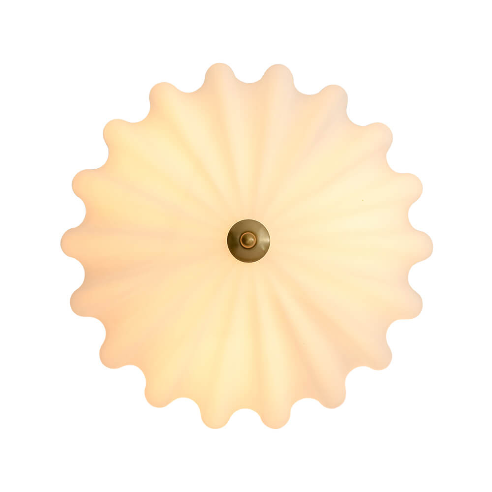 Modern 3 - Light Milky White Daisy Glass Semi - Flush Ceiling Light - LightfixturesUAE