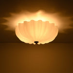 Modern 3 - Light Milky White Daisy Glass Semi - Flush Ceiling Light - LightfixturesUAE