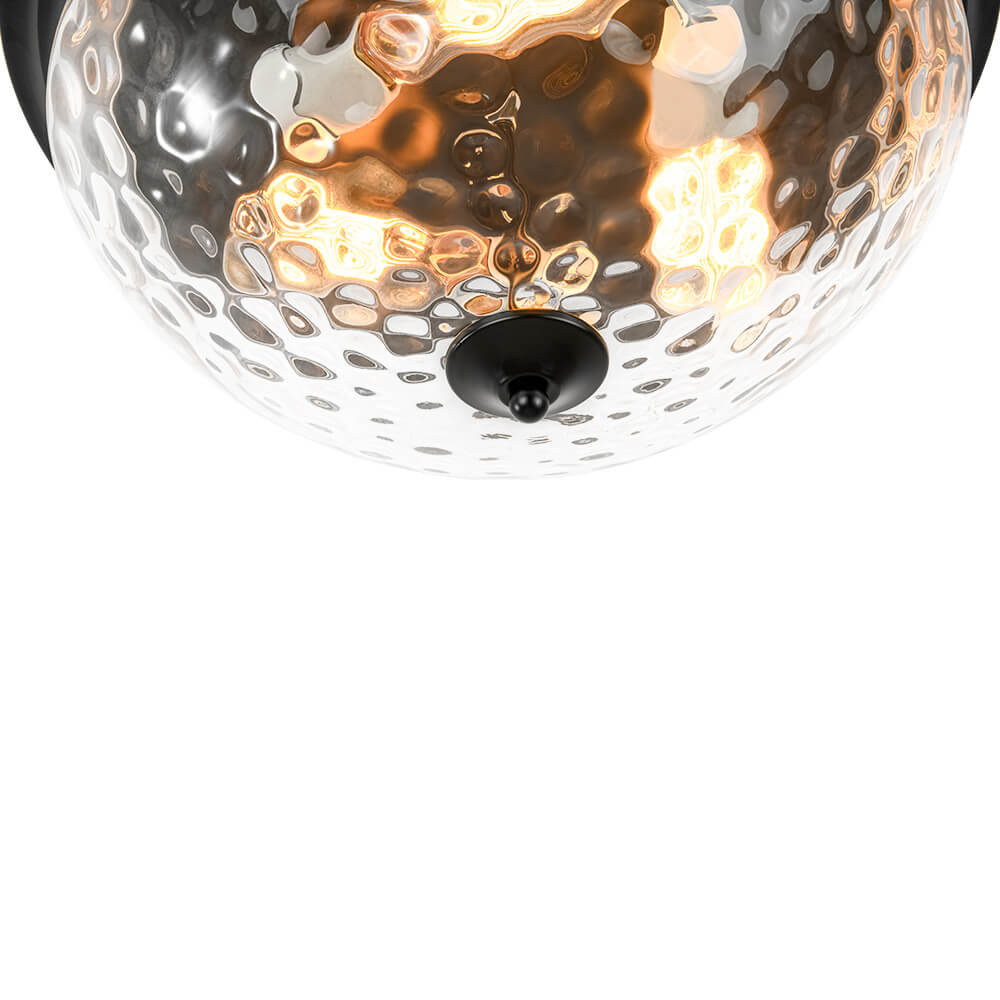 Modern 3 - Light Mushroom Water Ripple Glass Flush Mount - LightfixturesUAE