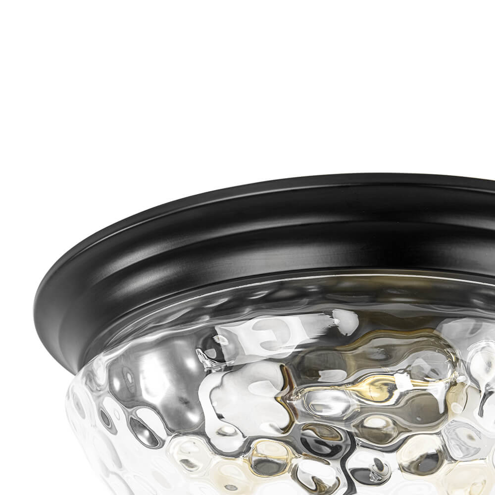 Modern 3 - Light Mushroom Water Ripple Glass Flush Mount - LightfixturesUAE